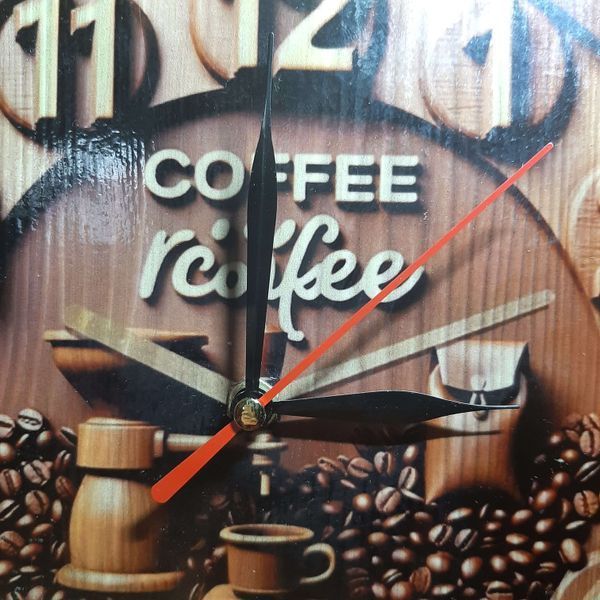 Ceas decorativ, model sublimat Vintage Cafea Boabe, handmade, cadou pentru cei dragi, 20cm