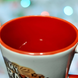 Cana cu model dublu Productivitate, mesaj haios in Engleza, ceramica, maner inima rosie, cadou pentru cei dragi, 350 ml