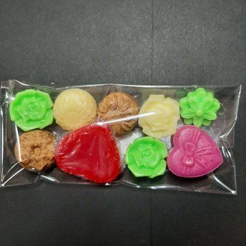 Set Wax Melts figurine de ceara de soia parfumata, MIX &ndash; Chocolate, Sakura, Banana Cake, Antitantari, Sweet Rose, 50g