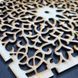 Decoratiune filigran, mandala, ornament, handmade, lemn natural, Candelis, 17 cm