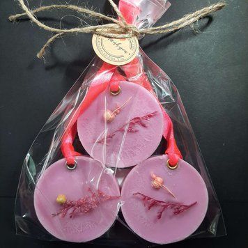 Set 3 Tablete Parfumate dulap haine, Odorizant, FLOWER KISS &ndash; Trandafir, Iasomie, Frezie, 70g