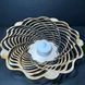 Cosulet decor cu lumanare LED, handmade, lemn natural, Candelis, 18cm