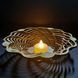 Cosulet decor cu lumanare LED, handmade, lemn natural, Candelis, 18cm