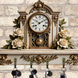 Decoratiune ceas cu suport chei, model sublimat Vintage Rose, handmade, cadou pentru cei dragi, 27x20cm