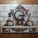 Decoratiune ceas cu suport chei, model sublimat Vintage Rose, handmade, cadou pentru cei dragi, 27x20cm